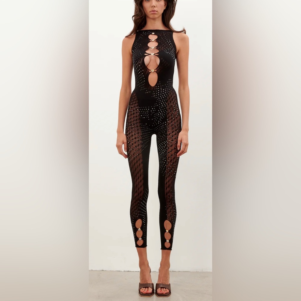 POSTER GIRL Janice Rhinestone Jumpsuit
